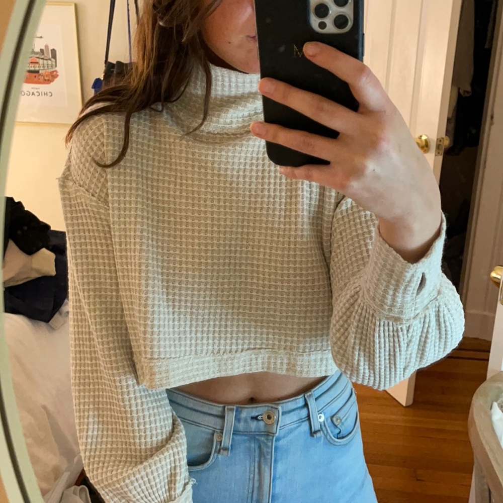 Cropped free people turtleneck